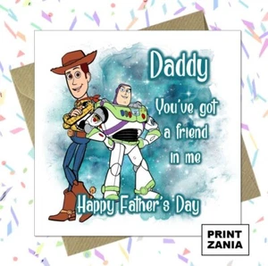 Personalised Toy Story Father's Day Card Dad Daddy Step Dad Grandad Uncle CBA - Picture 1 of 5