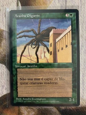 MTG Portuguese FBB 4th Edition Giant Spider Pack Fresh - Image 1 of 2