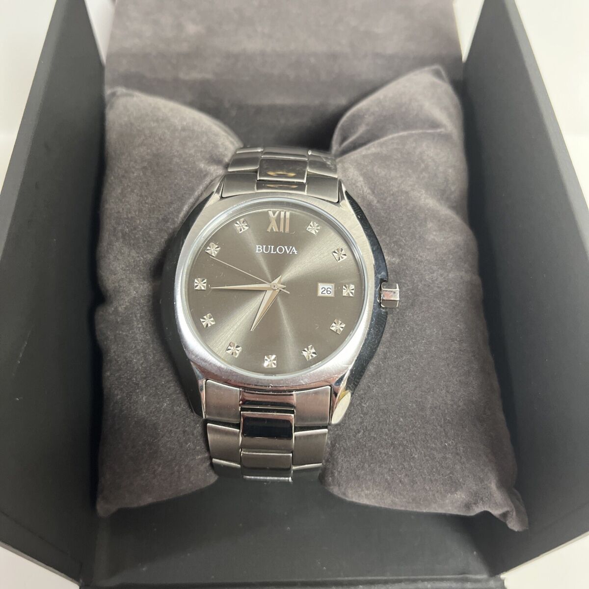 Bulova Diamond Stainless Steel Silver Band Wristwatches for Bulova Diamond Stainless Steel Silver Band Wristwatches for