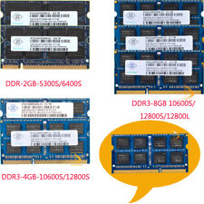 Nanya 8GB 4GB 2GB DDR2 DDR3 RAM 12800L 12800S /10600S 6400S Laptop-Speicher Lot