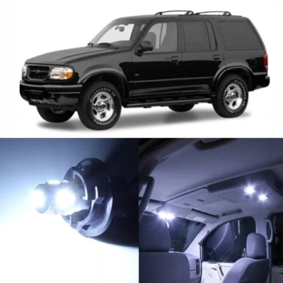 Paquete de 10 luces interiores LED blancas para Ford Explorer 1995-2001 + herramienta de palanca Foto 1 de 4