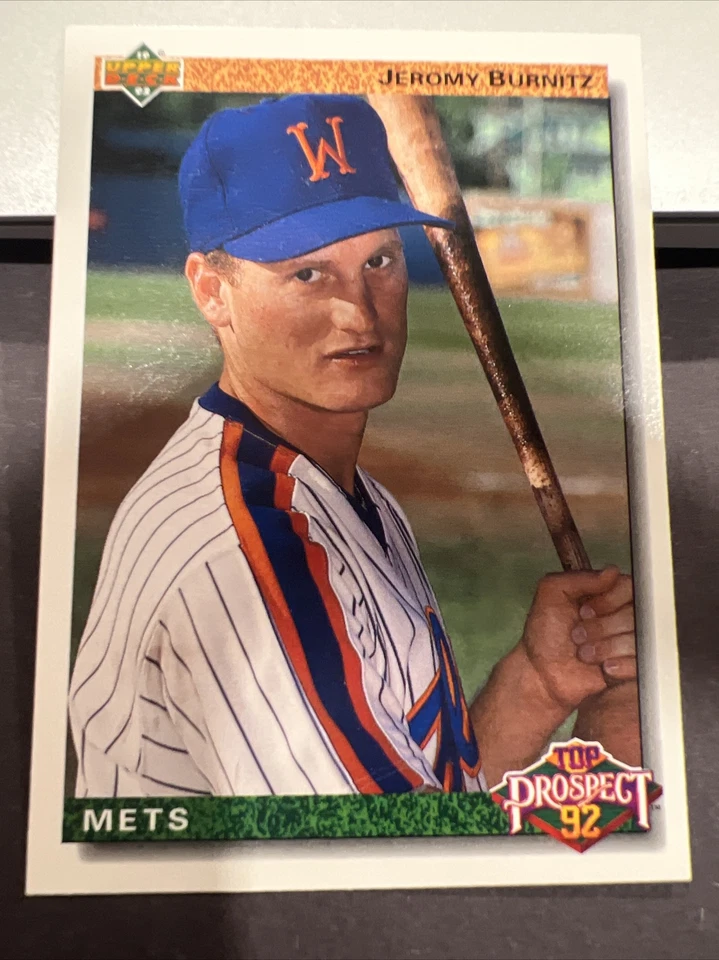 1992 Upper Deck Jeromy Burnitz Top Prospect Rookie RC #65 New York Mets  - Image 1 of 2