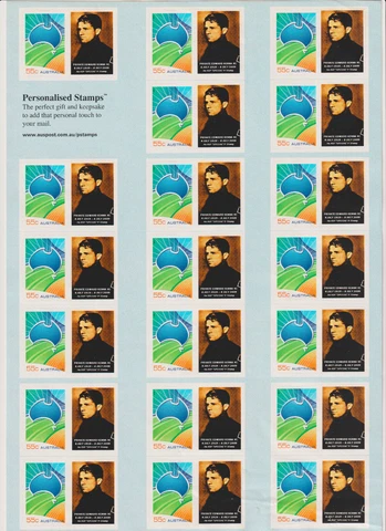 Australia Private Edward Kenna VC 1919-2009 ASB Special P-Stamp sheet 20x 55c Cover