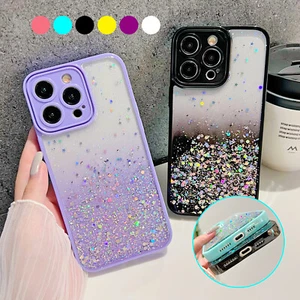 Für iPhone 15 14 Pro Max 13 12 11 XR Stoßfest Mädchen Hülle Bling Glitzer Cover - Bild 1 von 38