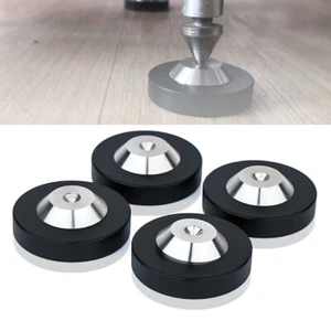 4 Stck. Edelstahl HiFi Audio Lautsprecher Isolierung Füße Plattenspieler Spike Pad 39 mm - Bild 1 von 10