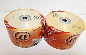 TWO NEW CD-R 50 PACK 700MB 80 MIN BLANK DISCS CAKE BOX SPINDLE BRAND NEW SEALED - Picture 1 of 7