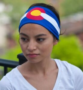 Colorado Flag Headband for yoga, outdoors, exercise