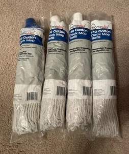 Home Plus #10 Cotton Deck Mop Refill Screw on  - BRAND NEW IN PACK - Lot of 4 - Picture 1 of 10