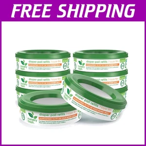 Efficient Diaper Genie Refill Rings - 8 Pack, Odor Control for 2,176 Diapers - Picture 1 of 8