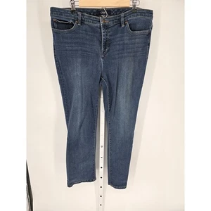 Chaps Denim Women's Blue Mid Rise Button Closer Casual Jeans Size 16 - Picture 1 of 4