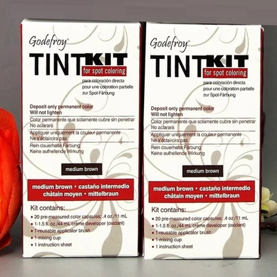 PACK 2 Kit de tinte de cabello Godefroy - Marrón medio 20 aplicaciones CABELLO Y FACIAL Foto 1 de 4