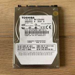 Toshiba Dell 120GB SATA 5400RPM 2.5in HDD ( MK1234GSX 0WH808 ) REF - Picture 1 of 3