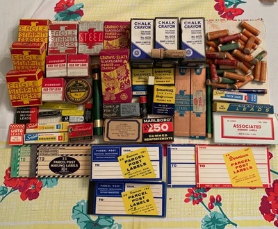 Gran lote de suministros de oficina vintage incluyendo Dennison Foto 1 de 4