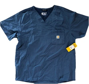Carhartt Force Cross-Flex Shirt Top Mens LARGE (Fits like XL) Pockets Scrub Top - Picture 1 of 6