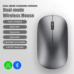 Bluetooth Mouse 2.4G Wireless Mouse Silent Mouse Ergonomic Gaming Office Mice - Afbeelding 1 van 19