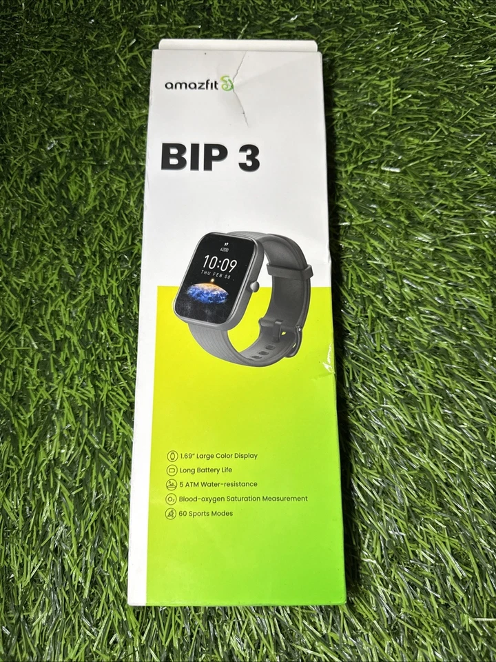 Amazfit Bip 3 A2172 Black 1.69" Large Color Display Bluetooth Smartwatch
