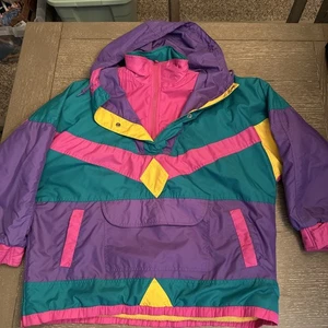 Vintage Women’s Color block Ski Jacket Fleece Lined XL - Picture 1 of 8