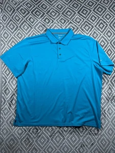 Reebok Polo Shirt Mens 5XLBlue Golf Performance Stretch Breathable Light Weight - Picture 1 of 9