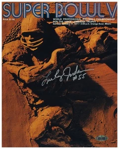Lee Roy Jordan Signed Dallas Cowboys Super Bowl V Program 8x10 Photo Copy COA - Picture 1 of 2