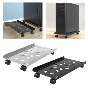 Telescopic Mobile CPU Stand Adjustable Steel PC Tower Stand Fits Most PC - Photo 1/12
