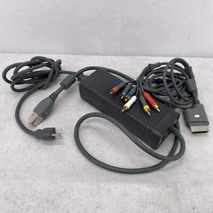 Genuine Microsoft Xbox 360 Power Adapter w/ Component HD AV Cable -Free Shipping - Picture 1 of 5
