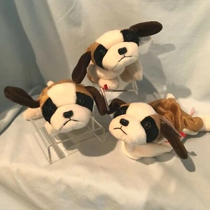 Bernie Saint Bernard #4109 Dog Lot of 3 Ty Beanie Babies 1996 PE Retired $19.99 - Picture 1 of 12
