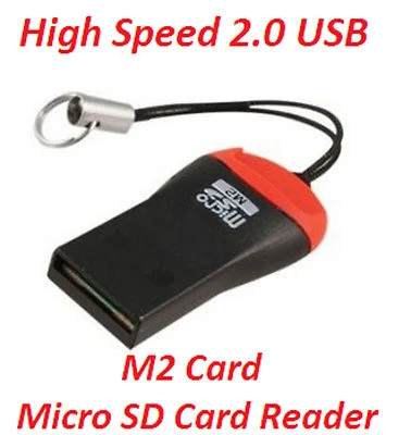 USB 2.0 Mini Micro SD T-Flash TF Memory Card Reader Free P&P - Image 1 of 3