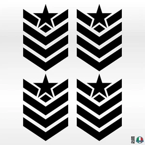 4 Sticker Adhesivos Estrella Militare US Army Ejército Auto Camper Pickup - Imagen 1 de 20