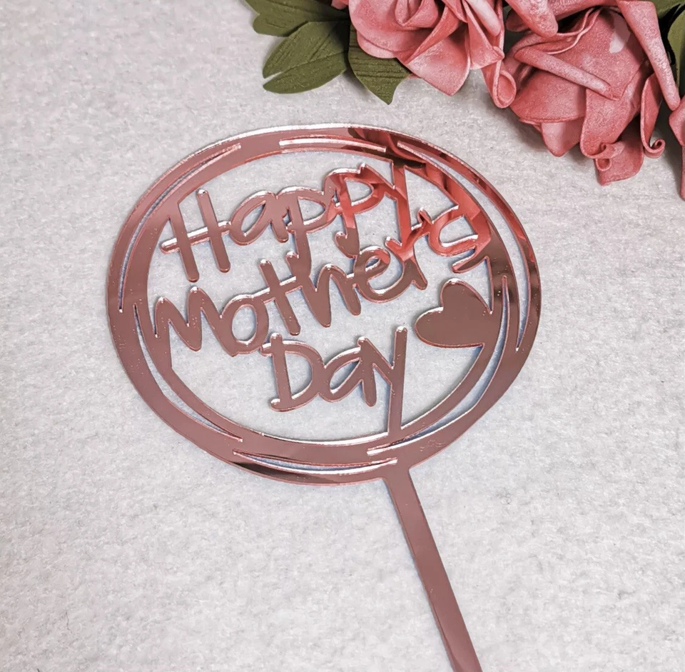 Decoração de bolo feliz dia das mães - Imagem 1 de 1