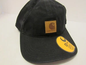 NWT Carhartt Force Black Canvas Cap Hat One Size AH0289 Wisk Sweat Dry Fast - Picture 1 of 5