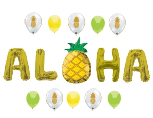 Aloha Pineapple Birthday Party Balloons Decoration Supplies Luau Hawaiian Beach - Picture 1 of 1
