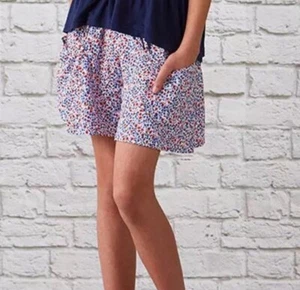 NWT Matilda Jane Hello Lovely Blue Floral Lagoon Skort Shorts Size 12 - Picture 1 of 4