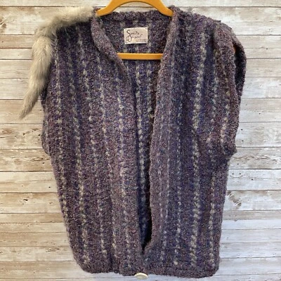 Chaleco De Colección Sinfully Original Para Mujer Piel De Conejo Lin S Oglesby Knoxville TN Hueso Foto 1 de 4