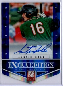 2012 Elite Baseball Extra Edition Status Blue Austin Nola ROOKIE AUTO MIAMI /50 - Picture 1 of 1