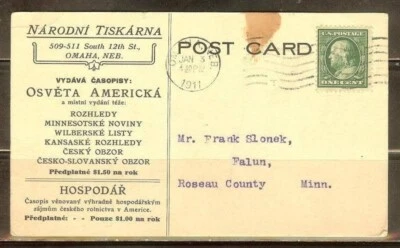 Nice Year of 1911 old US Post Card (Used). - Image 1 of 2