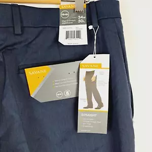 Cintura Savane Max Comfort 34w/30L Dk Navy gamba dritta nuova con etichette - Foto 1 di 4