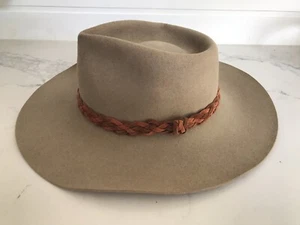 Akubra Snowy River Hat Made In Australia Pure Fur Felt Size 53cm - Picture 1 of 13