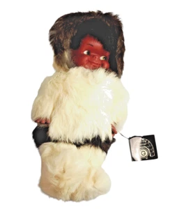 Eskimo Inuit Doll Souvenir 10" Real Seal Fur from Canada w/Tag VTG - Picture 1 of 12