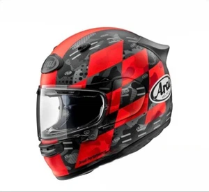 Arai Astro GX Full Face Helmet Checker Red L:59-60cm New From Japan - Picture 1 of 8