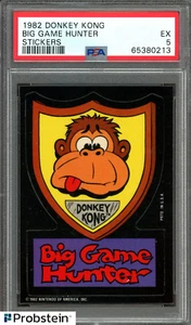 1982 Donkey Kong Stickers Big Game Hunter PSA 5 - Picture 1 of 2
