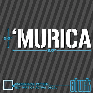 'MURICA - vinyl decal sticker america merica murica funny patriotic country - Picture 1 of 1