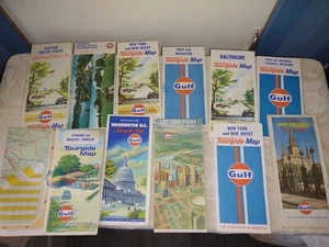 11 mapas de carreteras de gasolineras de colección GULF guía turística Estados Unidos Nueva Orleans NY - Imagen 1 de 9