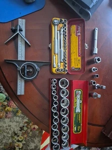 Vintage Sidchrome Metric 1/2” Drive 20 Piece Socket Set Plus 23 Piece PLUS EXTRA - Picture 1 of 10