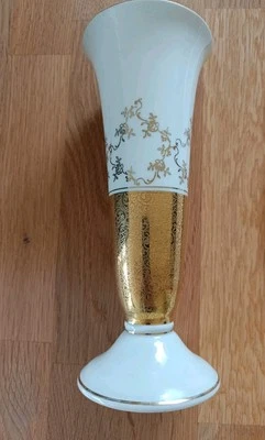 Blumenvase ALKA Kunst Marion Vintage Porzellan Golddekor - Bild 1 von 4