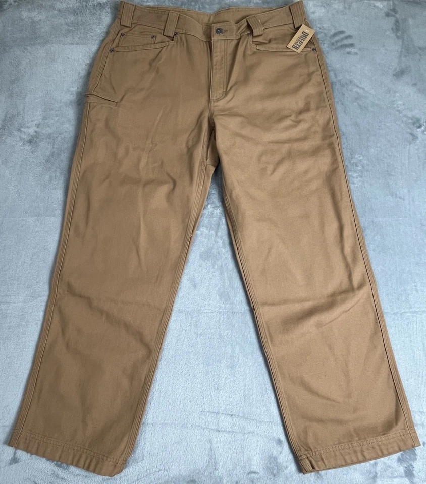 Duluth Fire Hose Pants Men 38x32 Relaxed Fit Style 58412 Brown 5 Pocket