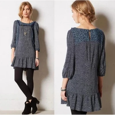 Anthropologie Holding Horses Paix Tunic Prairie Floral Print Mini Dress Size 6 - Image 1 of 4