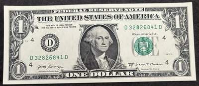 2017 A Unc. Cleveland $1 Bill Mis-stamped 8 Green Ink Error & Gas Pump Error - Image 1 of 2