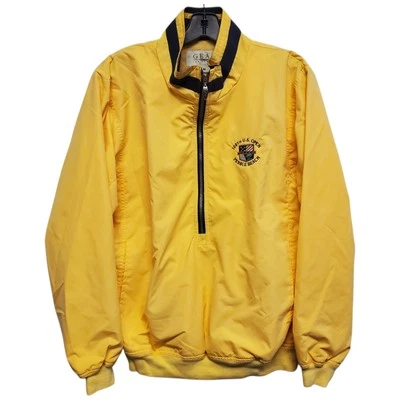 Pulôver de golfe vintage US OPEN jaqueta masculina pequena amarela 2000 PEBBLE BEACH 1/2 zíper - Imagem 1 de 4