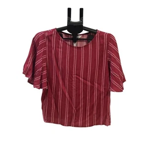 Blusa a rayas rojas lápiz labial Jack by BB Dakota talla S nueva con etiquetas - Imagen 1 de 4