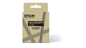 Epson Lk-5Qwj White On Matte Khaki Tape Cartridge 18Mm - C53S672089 - Afbeelding 1 van 3